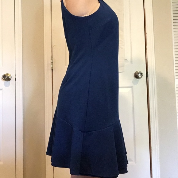 NWOT Scuba Bow Neck Ruffle Mini Dress - Picture 5 of 12